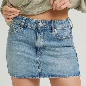 PacSun Bella Medium Indigo Denim Mini Skirt
